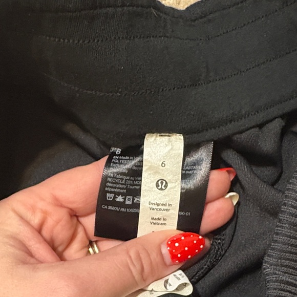 NWOT Lululemon Ribbed Soft-stream SET wide leg black with crew - Picture 4 of 10